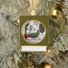 Kerstmis Verguld Banner Ornament