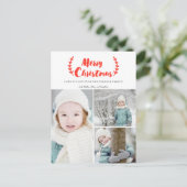 Kerstmis | Verhuur | Vakantieknopkaart Feestdagenkaart (Staand voorkant)