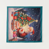Kerstmis Verjaardag 10 Wandkleed (Voorkant (horizontaal))
