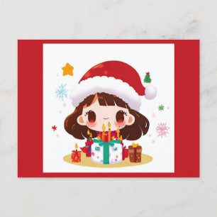 Kerstmis Verjaardag 2 Briefkaart