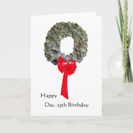 Kerstmis Verjaardag 2 Feestdagen Kaart