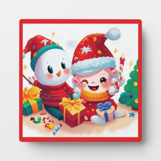 Kerstmis Verjaardag 5 Fotoplaat (Voorkant)