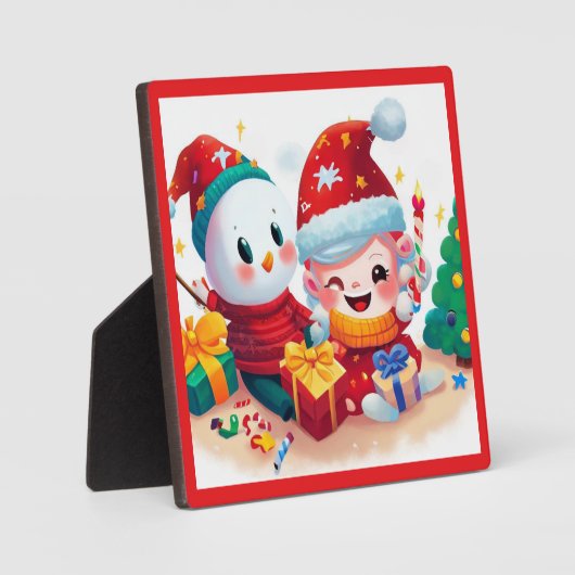 Kerstmis Verjaardag 5 Fotoplaat (Voorkant)