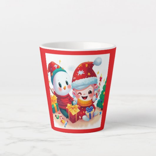 Kerstmis Verjaardag 5 Latte Mok (Voorkant)