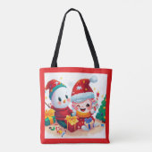 Kerstmis Verjaardag 5 Tote Bag (Achterkant)
