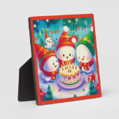 Kerstmis Verjaardag 6 Fotoplaat (Voorkant)