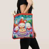 Kerstmis Verjaardag 6 Tote Bag (Dichtbij)