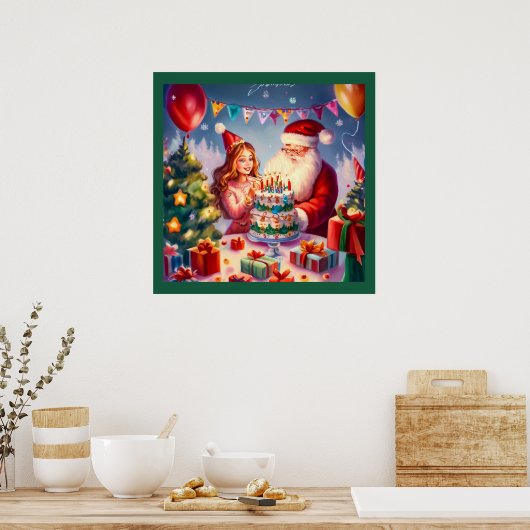 Kerstmis Verjaardag 8 Poster (Keuken)