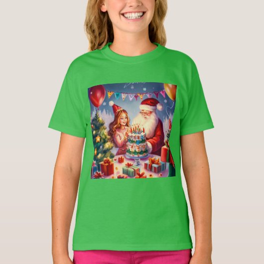 Kerstmis Verjaardag 8 T-shirt (Voorkant)