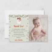 Kerstmis Verjaardag Foto Bedankkaart (Voorkant)