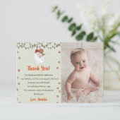 Kerstmis Verjaardag Foto Bedankkaart (Staand voorkant)