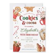 Kerstmis verjaardag koekjes en cacao Feestelijk