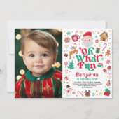 Kerstmis Verjaardag Oh Wat leuk Jongen Verjaardags Kaart (Voorkant)