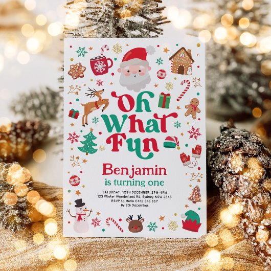 Kerstmis Verjaardag Oh Wat leuk Kids Verjaardagsfe Kaart