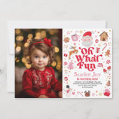 Kerstmis Verjaardag Oh Wat leuk Meisje Verjaardag  Kaart (Voorkant)