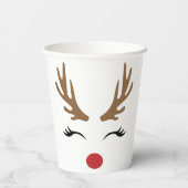 Kerstmis verjaardag rendieren wegwerp Party Papieren Bekers (Achterkant)