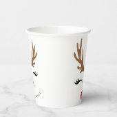 Kerstmis verjaardag rendieren wegwerp Party Papieren Bekers (Links)