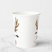 Kerstmis verjaardag rendieren wegwerp Party Papieren Bekers (Rechts)