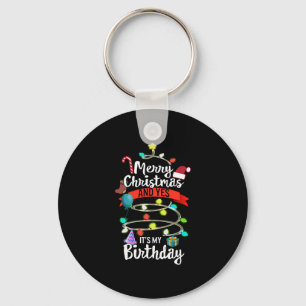 Kerstmis Verjaardag Shirt, Prettig Kerstfeest En J Sleutelhanger