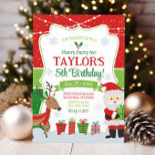 Kerstmis Verjaardag Uitnodiging, Kerstmis Partij Kaart