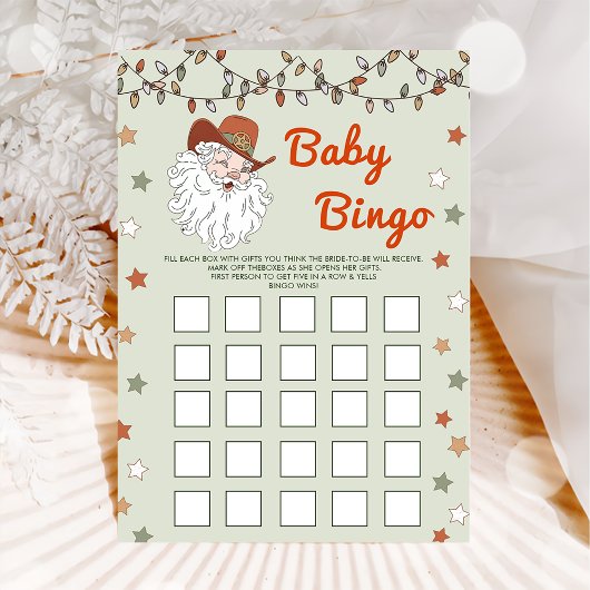 Kerstmis Verjaardagsfeestje Bingo Spel Kaart