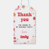 Kerstmis Verjaardagsfeestje Dank U Favor Cadeau La Cadeaulabel (Voorkant)