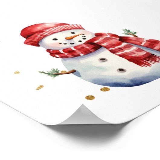 Kerstmis verjaardagsfeestje snoep en lekkernijen poster (Hoek)