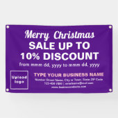 Kerstmis Verkoop Bedrijf Paarse Rechthoek 4 ' x 2, Spandoek (Horizontaal)