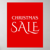 Kerstmis Verkoop teken, Rode Feestelijke Xmas Verk Poster (Voorkant)
