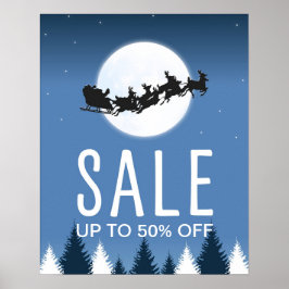Kerstmis verkoopteken, bewerkbare detailhandel ver poster