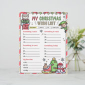 Kerstmis Verlanglijstje voor kinderen Geheime Kers (Staand voorkant)