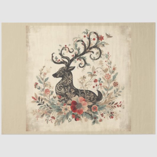 Kerstmis verleden ontwerp serie 24 tissuepapier (Voorkant)