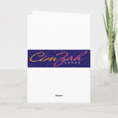 Kerstmis - Verlichting bietenkaart Feestdagen Kaart (Achterkant)