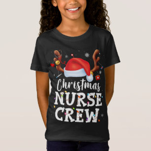 Kerstmis Verpleegster Crew Santa Hoed Kostuum Verp T-shirt