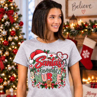 Kerstmis Verpleegster Funny Kerst Nursing T-shirt