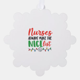 Kerstmis Verpleegster, verpleegkundigen mooie lijs Ornament Kaart