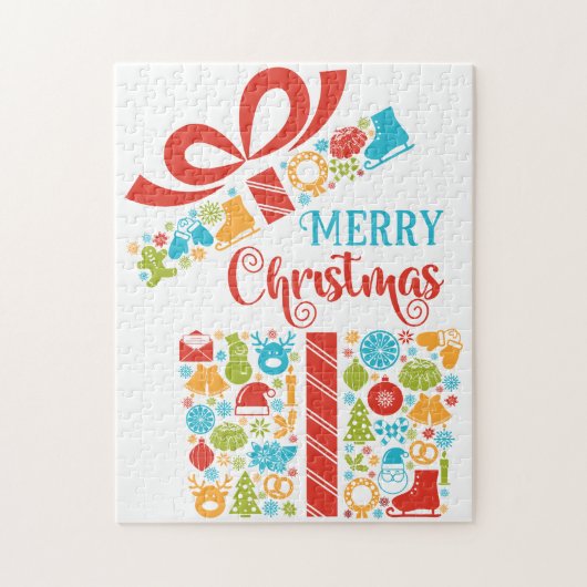 Kerstmis Verrassingsdoos Legpuzzel (Verticaal)