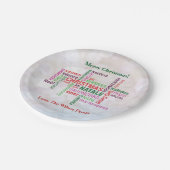 Kerstmis verschillende talen Word Cloud Custom Papieren Bordje (Gekanteld)