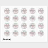 Kerstmis verschillende talen Word Cloud Custom Ronde Sticker (Vel)