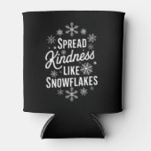 Kerstmis verspreidde vriendelijkheid als sneeuwvlo blikjeskoeler (Voorkant)