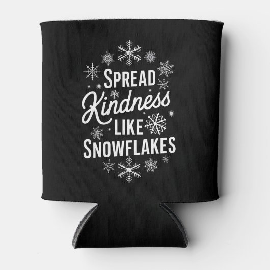 Kerstmis verspreidde vriendelijkheid als sneeuwvlo blikjeskoeler (Voorkant)