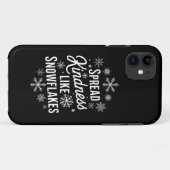 Kerstmis verspreidde vriendelijkheid als sneeuwvlo Case-Mate iPhone case (Achterkant (horizontaal))