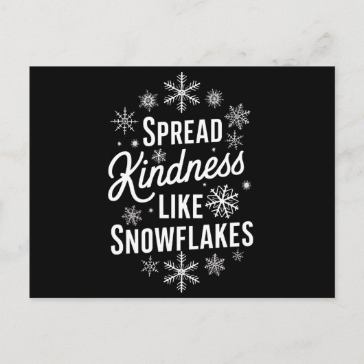 Kerstmis verspreidde vriendelijkheid als sneeuwvlo feestdagenkaart (Voorkant)