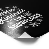 Kerstmis verspreidde vriendelijkheid als sneeuwvlo foto afdruk (Hoek)