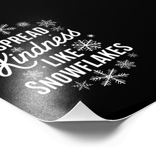 Kerstmis verspreidde vriendelijkheid als sneeuwvlo foto afdruk (Hoek)