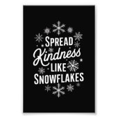 Kerstmis verspreidde vriendelijkheid als sneeuwvlo foto afdruk (Voorkant)