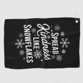 Kerstmis verspreidde vriendelijkheid als sneeuwvlo golfhanddoek (Horizontaal)