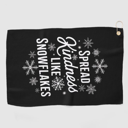 Kerstmis verspreidde vriendelijkheid als sneeuwvlo golfhanddoek (Horizontaal)