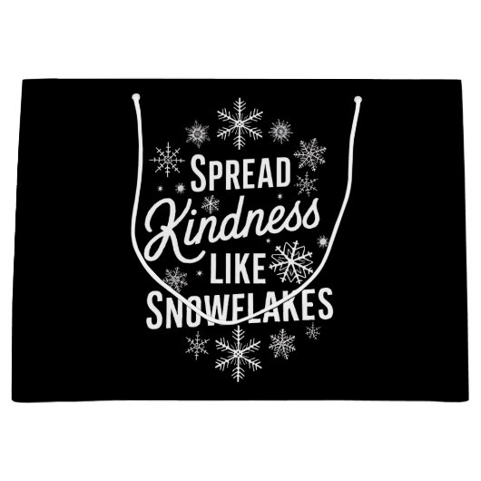 Kerstmis verspreidde vriendelijkheid als sneeuwvlo groot cadeauzakje (Voorkant)