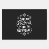 Kerstmis verspreidde vriendelijkheid als sneeuwvlo inpakpapier vel (Voorkant)